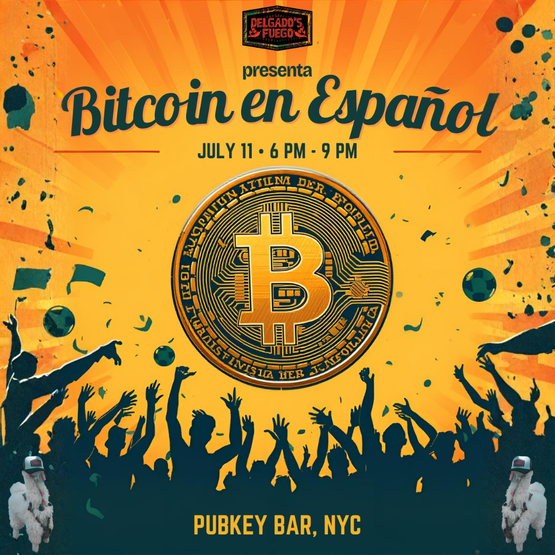 Cartel del evento Bitcoin en Español en PubKey